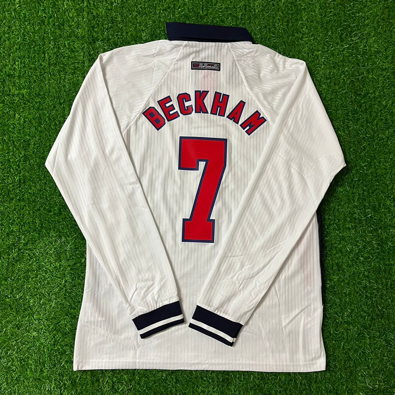 David Beckham England 1998 World Cup Long Sleeves Retro Jersey