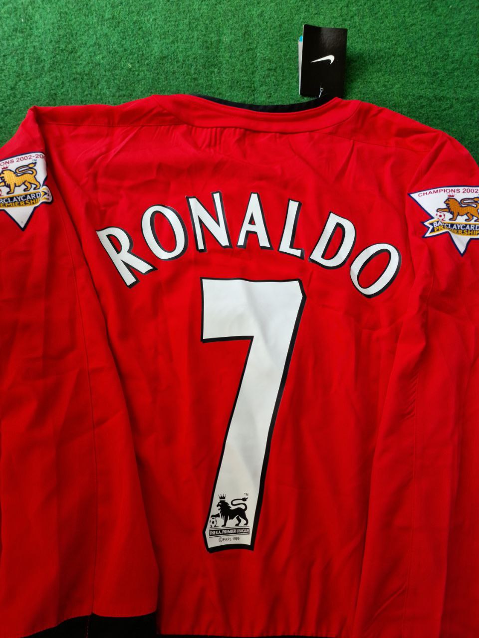 Cristiano Ronaldo Manchester United 2002 2004 Red Retro Long Sleeve Jersey Trikot Maillot
