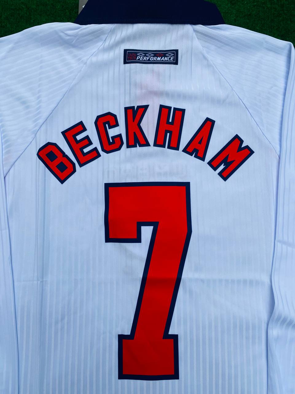 David Beckham England 1998 World Cup Long Sleeves Retro Jersey