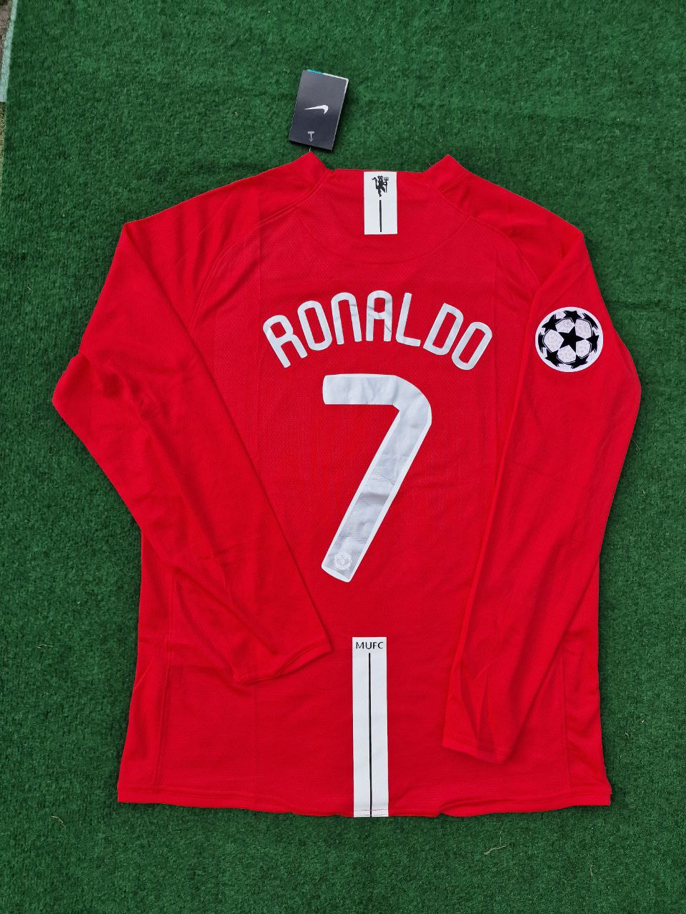 Ronaldo 2008 Jersey Manchester United UCL Retro Long Sleeve