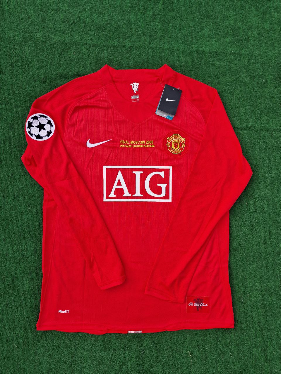 Ronaldo 2008 Jersey Manchester United UCL Retro Long Sleeve