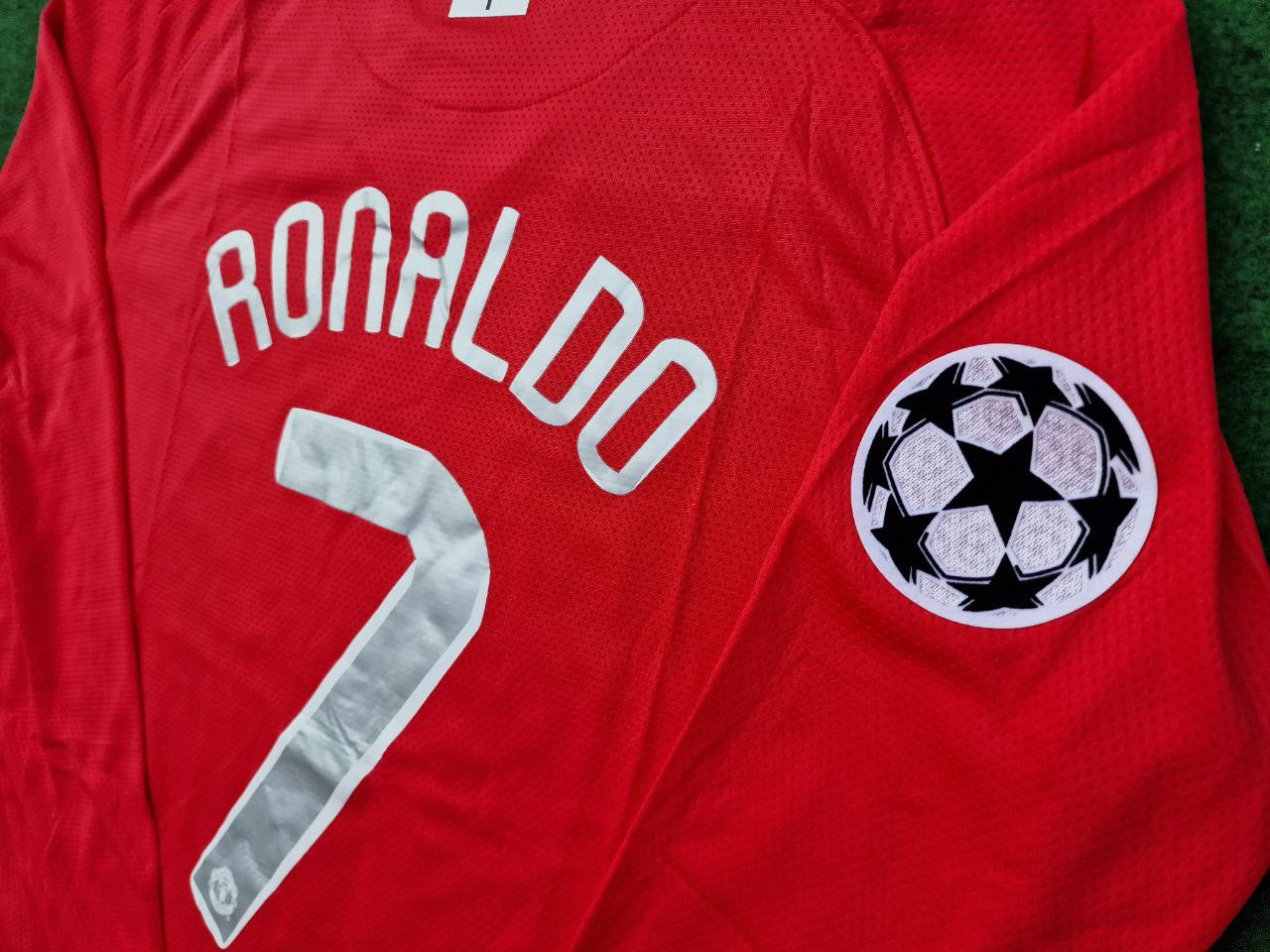 Ronaldo 2008 Jersey Manchester United UCL Retro Long Sleeve