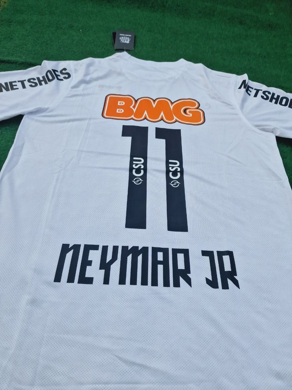 Neymar Jr Santos FC White Retro Football Jersey Trikot