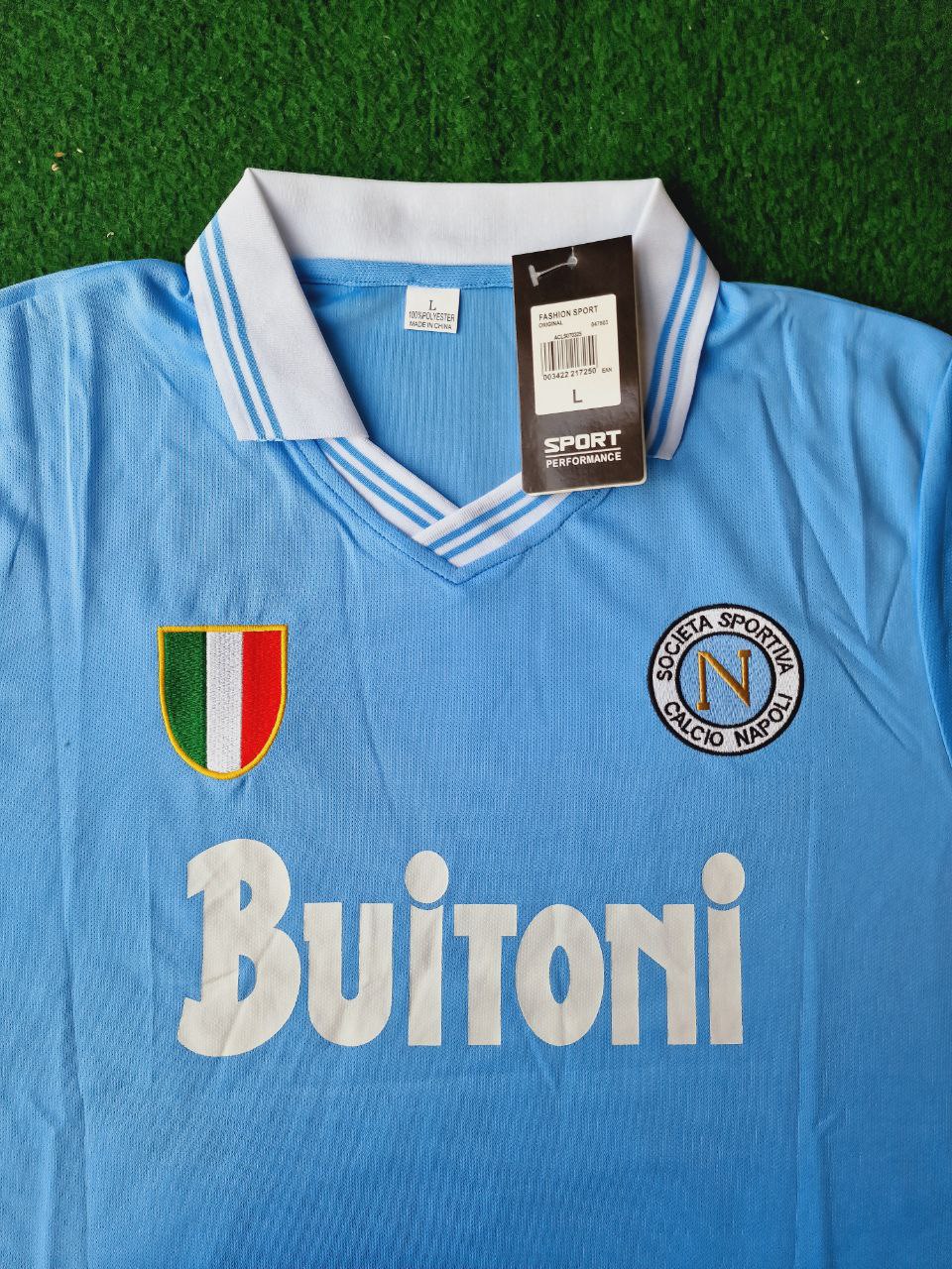 Diego Armando Maradona 10 - Napoli 1986 1987 Retro Football Jersey Trikot Maillot Maglia