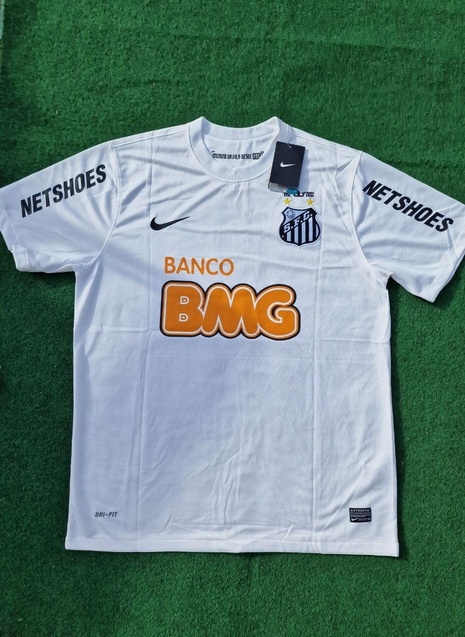 Neymar Jr Santos FC White Retro Football Jersey Trikot