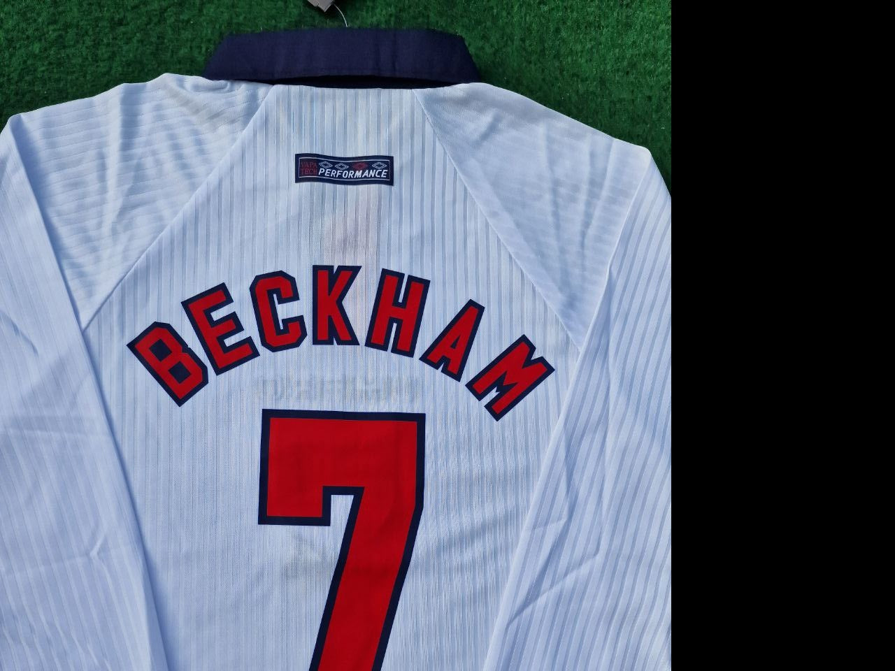 David Beckham England 1998 World Cup Long Sleeves Retro Jersey