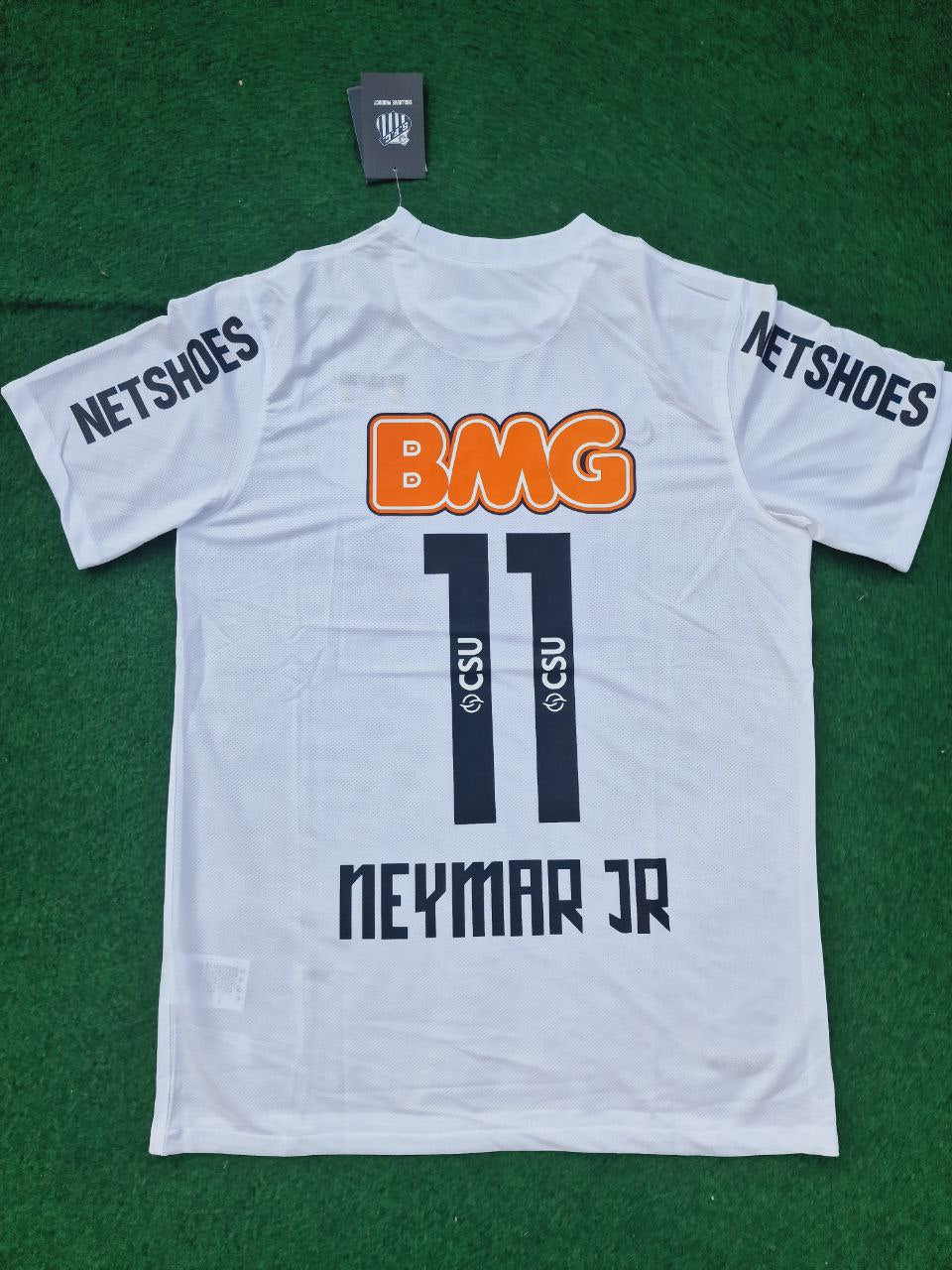 Neymar Jr Santos FC White Retro Football Jersey Trikot