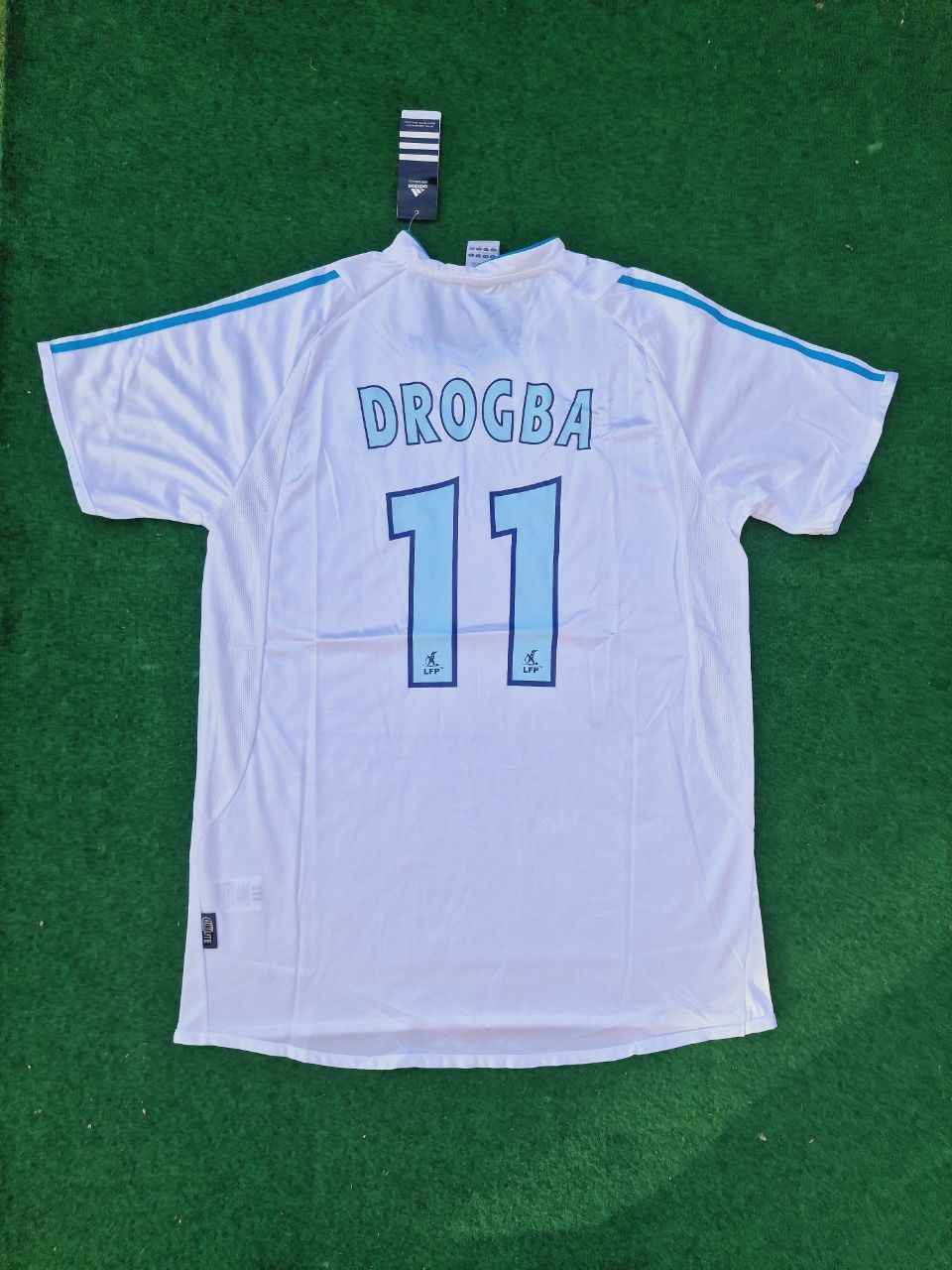 Olympique Marseille Didier Drogba 2003-04  Home No.11 Ligue 1 OM Football Jersey Maillot